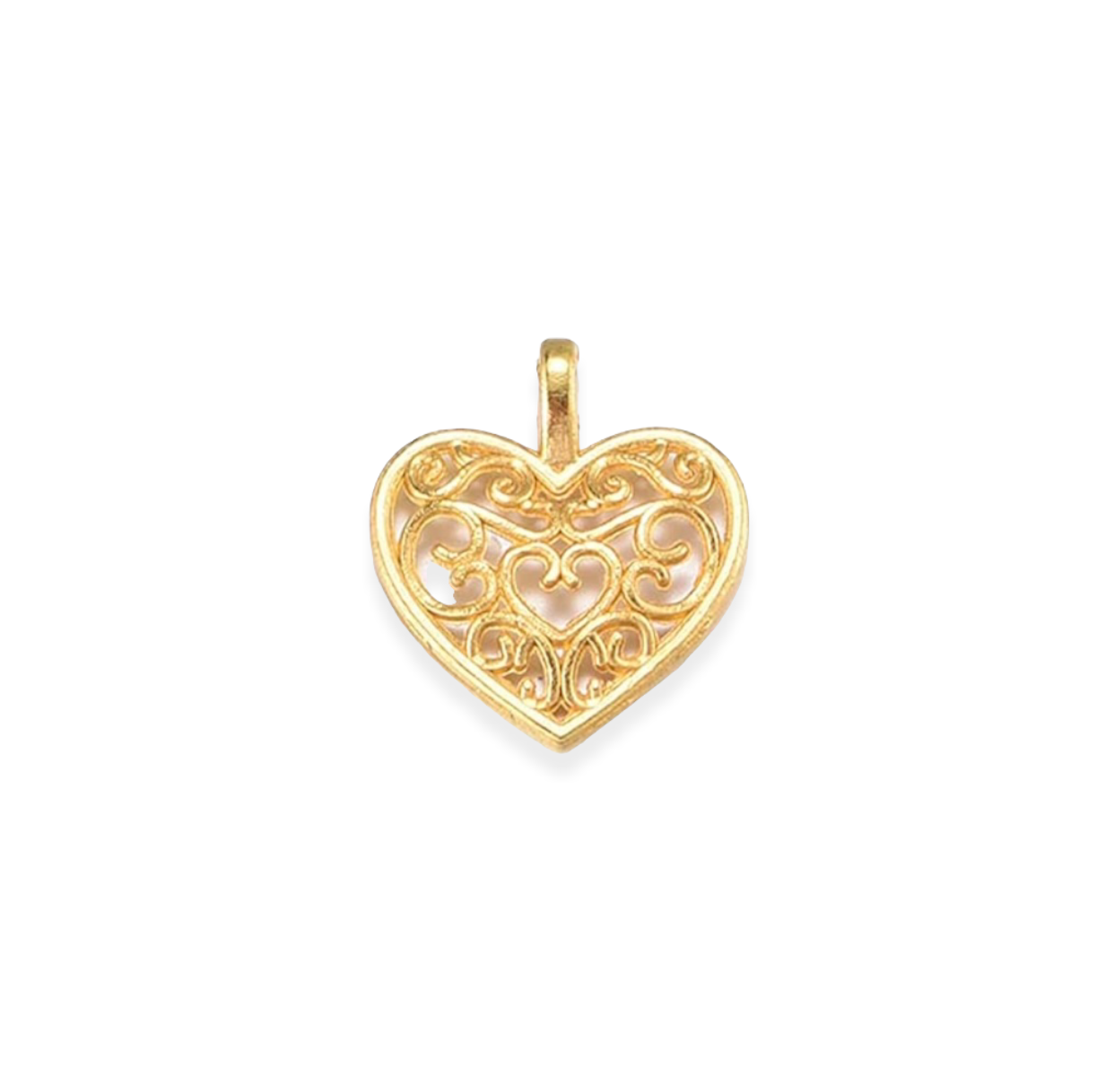 Twisted Heart Charm | Gold
